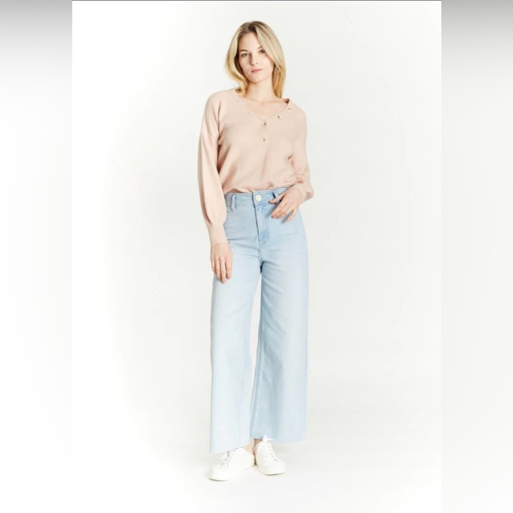 OAT High-Rise Wide-Leg Crop jeans
